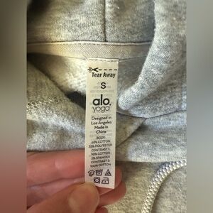 ALO Gray cropped Hoodie